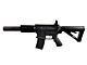 Golden Hawk M4 Rifle with Inbuilt Mock Silencer & Grip (Spring Powered - Black)