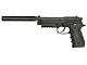 LS M9 Gas Blowback Pistol with Rail and Silencer (GGB-9606T)