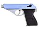 SRC PPK Non Blowback Gas Pistol (GGH-0402S - Silver/Blue)