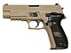 WE P226 MK25 Gas Blowback Pistol, with Rail (Tan) 