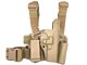 Big Leg Holster M92/M9 with Two Pouches (Hard - Right Hand - Tan - Long)