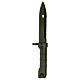 T&D Rubber Bayonet Knife for AK47/SVD Series Rifle (OD - TD206-OD)
