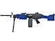 A&K M249 MK2 with Sound Control Drum Magazine (Polymer Body - Hard Stock - AK-M249-MK2-P) (Blue)