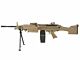 A&K M249 with Sound Control Drum Magazine (Hard Stock - AK-249-MK2 - Tan)