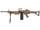 A&K M249 with Sound Control Drum Magazine (Polymer Body - Skeleton Stock - AK-249-MK1-P - Tan)