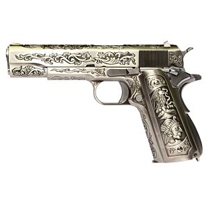 WE 1911 Engraved 'Mehico Druglord' Gas Blow Back Pistol (WE-71045)