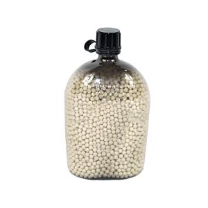 Big Foot Diamond Precision 0.20G White BB Pellets (5000 Rounds - Water/BB Canteen Bottle - Black)