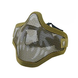 Big Foot V1 Strike Steel Half Face Mask (Two Belt Version - Skull) (Tan)