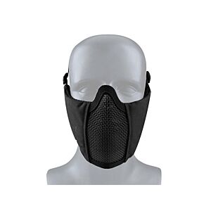 Big Foot Tactical Mesh Half Face Mask (With Ear Protection - Black)