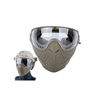 Big Foot Piloteer Vented Full Face Mask (Clear Lens - Tan)