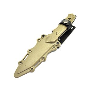 Rubber Knife with Hard Holster (Tan)