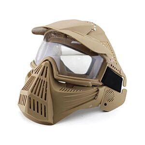 Big Foot Tactical Full Face Protection with Nylon Eye Protection (Re-Enforced) (Tan)