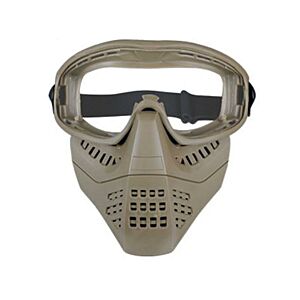 Big Foot Lower Vented Full Face Mask (Clear Lens - Tan)