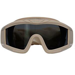 Big Foot Big Goggles with 3 Different Color Lenses (Tan)