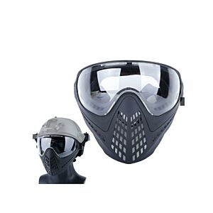 Big Foot Piloteer Vented Full Face Mask (Clear Lens - Black)