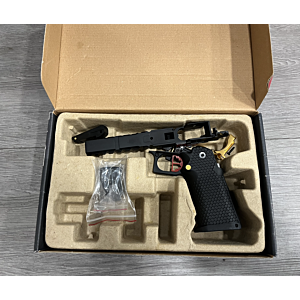 Boneyard - Armorer Works Custom Hi-Capa GBBP (Full Silver Slide - Black Frame - Gold Barrel - AW-HX2001)