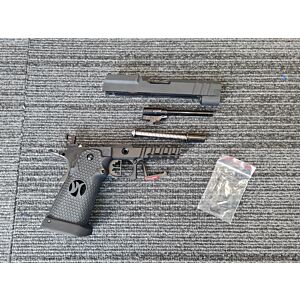 Armorer Works Custom Black Ace Hi-Capa GBBP with RMR Plate (Full Black Slide - Black Frame - Black Barrel - AW-HX2602)