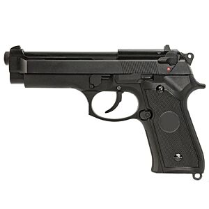 Cyma CM126 M92 AEP Pistol (electric sidearm) with open slide design, black