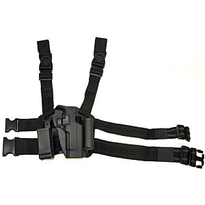 Big Leg Holster 226 with Two Pouches (Hard - Black)