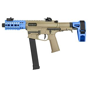 Ares M45X-S with EFCS Gearbox (Retractable Stock with Arm Stabilizing Brace - Tan - AR-085E) (Blue)