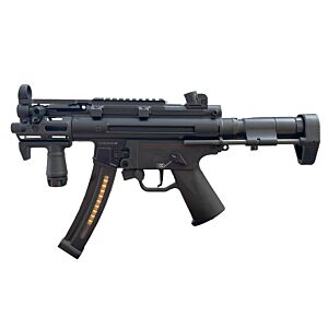 Cyma Platinum CM041L SMG-5 PDW AEG with folding stock and reinforced metal body, black