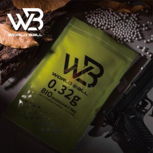 World Ball High Precision 6mm BB Pellets - 0.32g - Black - 1 Kilo - BIO