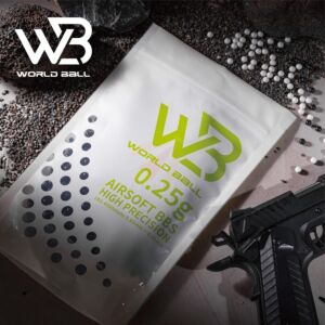 World Ball High Precision 6mm BB Pellets - 0.25g - Black - 1 Kilo - Standard