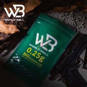 World Ball High Precision 6mm BB Pellets - 0.25g - White - 1 Kilo - BIO